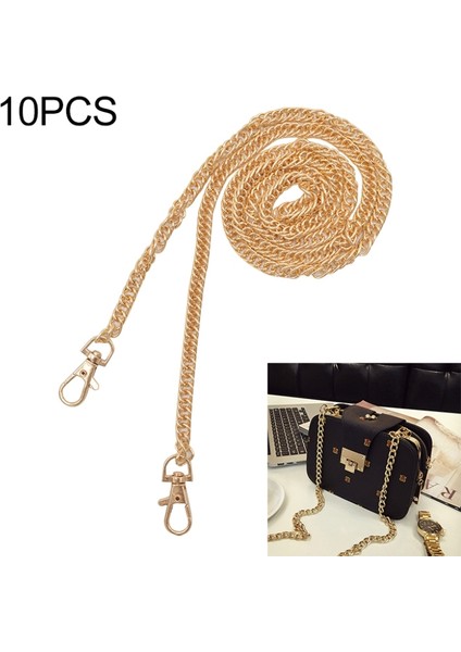 10 Adet Metal Zincir Çift Katlı Demir Zincir Askı Parlak Altın (Yurt Dışından) fiyatları