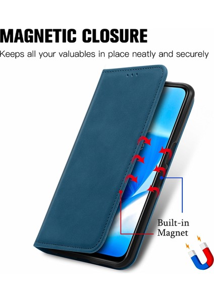 Oneplus Nord N200 5g Retro Cilt Manyetik Pu Kılıf Için Mavi (Yurt Dışından) fiyatları