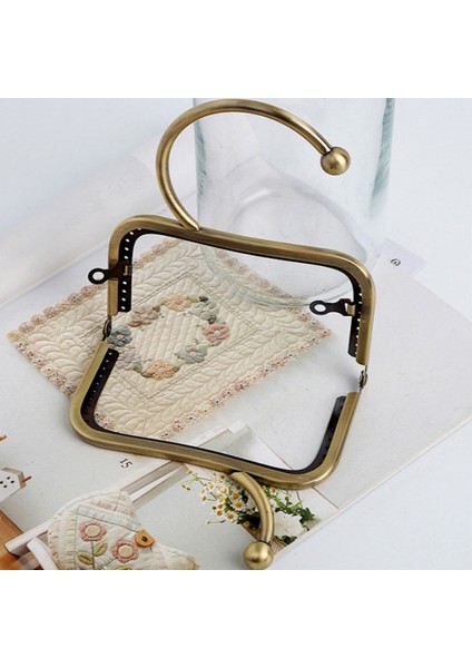 Kare Çerçeve Çanta Çanta Metal Saplı Aksesuarlar Altın (Yurt Dışından) modelleri