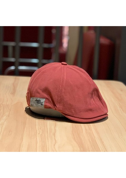 Ingiliz Retro Bere, Beden: M (56-58CM) Pas Kırmızısı (Yurt Dışından)