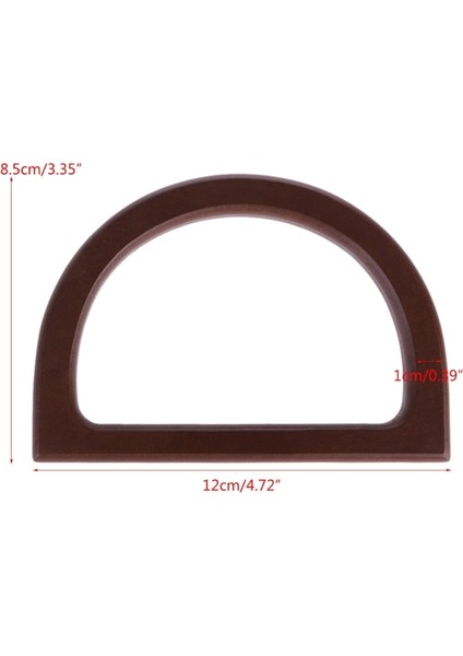 6 Adet D-Şekilli Ahşap Saplı Çanta Aksesuarları Kahverengi (Yurt Dışından) fırsatları