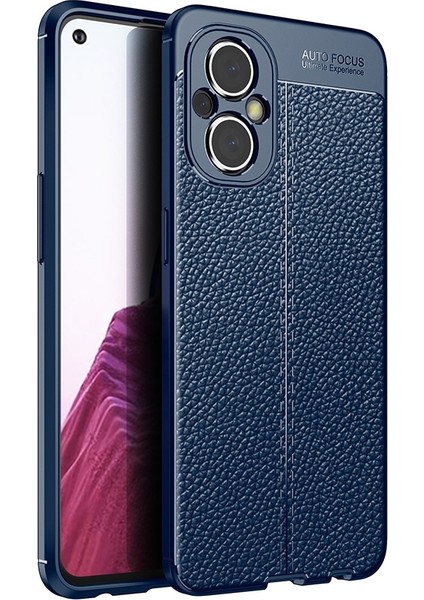 Oneplus Nord 20 5g Için Litchi Doku Tpu Telefon Kılıfı Mavi (Yurt Dışından)