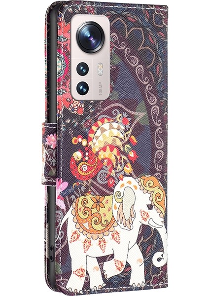 Xiaomi 12 Çiçek Fil Için Deri Telefon Kılıfı (Yurt Dışından) fırsatları