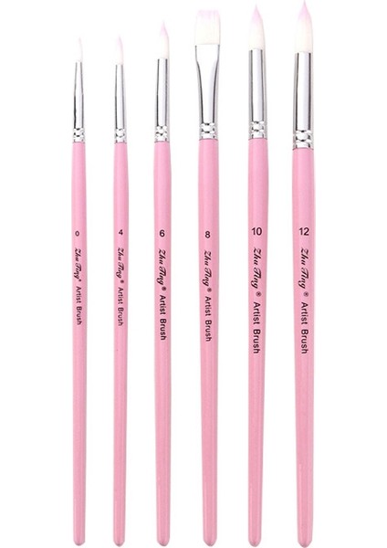 Zhuting 2 Set Naylon Yün Tebeşir Seti 6 Adet/set Hibiscus Mor (Yurt Dışından)