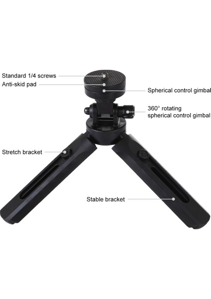 Cep 5 Modu Ayarlanabilir Masaüstü Tripod Dağı (Yurt Dışından)
