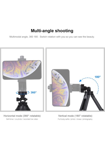 Cep 5 Modu Ayarlanabilir Masaüstü Tripod Dağı (Yurt Dışından)
