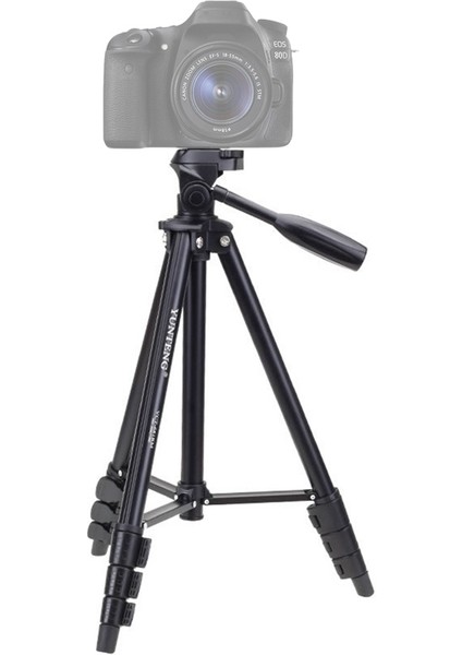 VCT-681 138CM 4 Bölüm Katlanır Alüminyum Tripod Standı (Siyah) (Yurt Dışından)