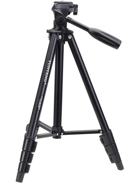 VCT-681 138CM 4 Bölüm Katlanır Alüminyum Tripod Standı (Siyah) (Yurt Dışından)