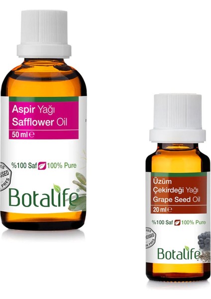 50 ml Aspir Yağı ve 20 ml Üzüm Çekirdeği Yağı Seti