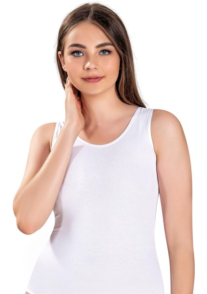 Kadın Likralı Geniş Askılı Atlet 549 - 9 Adet