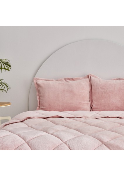 Cornelia Sherpa Çift Kişilik Comfort Set Pudra