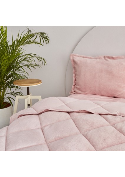 Cornelia Sherpa Çift Kişilik Comfort Set Pudra