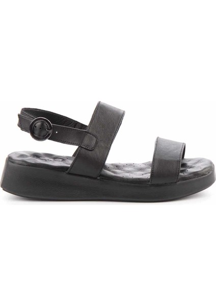 Siyah Leather Kadın Sandalet K05357010003 fiyatları