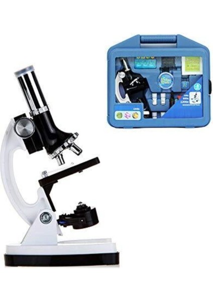 Çocuklar ve Yeni Başlayanlar Için Özel Taşınabilir 28 Parça Mikroskop Eğitim Kiti fırsatları