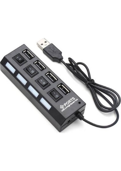 Güven Sitem 4 Port USB 2.0 Çoklayıcı Hub Anahtarlı Jk-2.0hub Bk