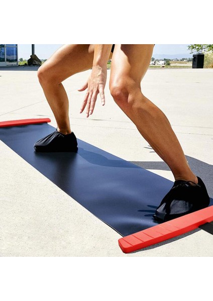 Egzersiz Yoga Kayma Mat Denge Eğitimi Fitness Buz Hokeyi Siyah 180MX50CM (Yurt Dışından)