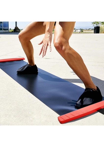 Egzersiz Yoga Kayma Mat Denge Eğitimi Fitness Buz Hokeyi Mavi 180MX50CM (Yurt Dışından)