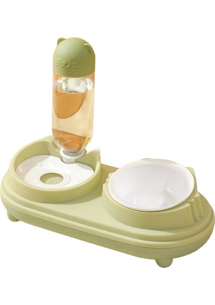 Tavşan Yeşili Beslemek Için Yükseltilmiş Stand Kedi Kasesi ile Çeşme Malzemeleri Içmek (Yurt Dışından)