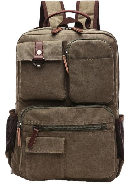 Flyleaf Avrupa ve Amerikan Retro Tarzı Kanvas Sırt Çantası Açık Su Geçirmez Seyahat Rahat Kanvas Sırt Çantası (Yurt Dışından)