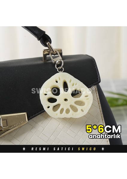 Yaratıcı Lotus Kök Dilimleri Modeli Anahtarlık 2 Adet (Yurt Dışından)
