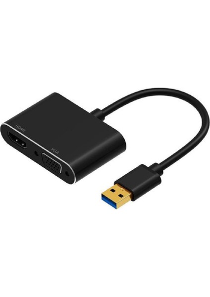 Güven Sitem USB 3.0 To Vga/hdmı Video Adapter Çevirici Dönüştürücü