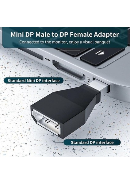 Güven Sitem Mini Display Port To Display Port 1.2 Erkek-Dişi Dönüştürücü Adaptör Soket Tipi