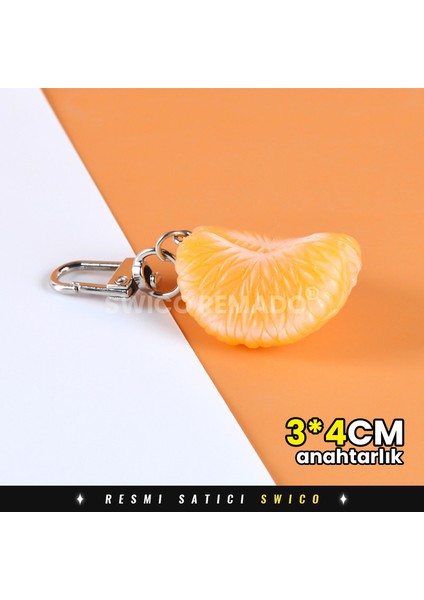 Yaratıcı Mandalina Modeli Anahtarlıklar 2 Adet (Yurt Dışından)