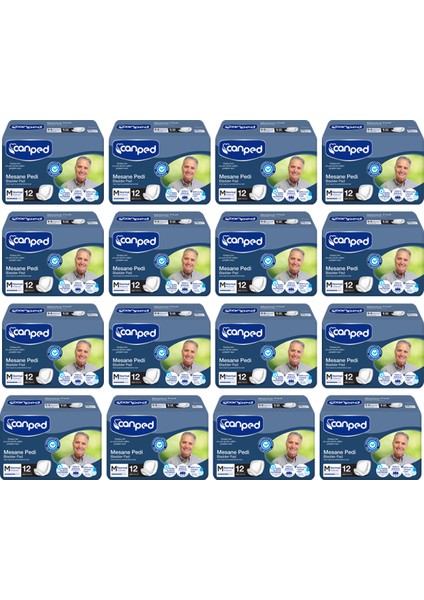 Mesane Pedi Klasik 12'li Medium Orta Erkek 16 Paket