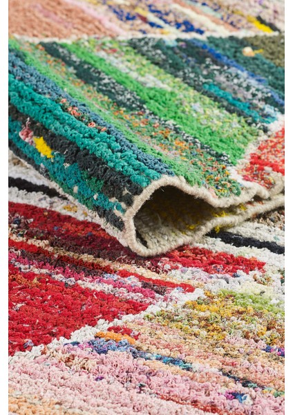 Antik Halı - Recycle Etnik Desenli El Dokuması Salon Halısı E0015 fırsatları