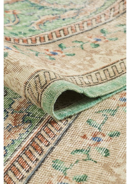 Antik Halı - Vintage Etnik Desenli El Dokuması Halısı E0037 fırsatları