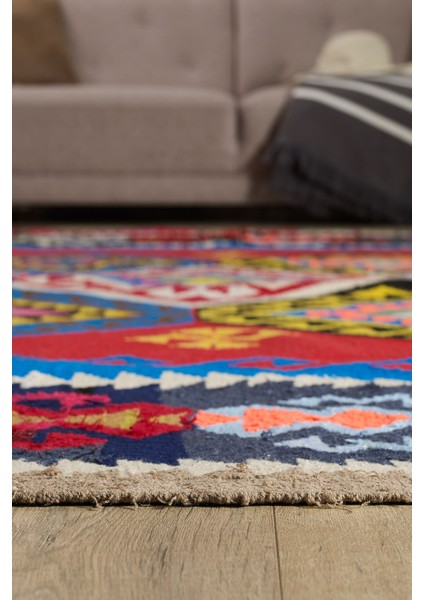 Antik Kilim - Anadolu Etnik Desenli El Dokuması Kilim E0533