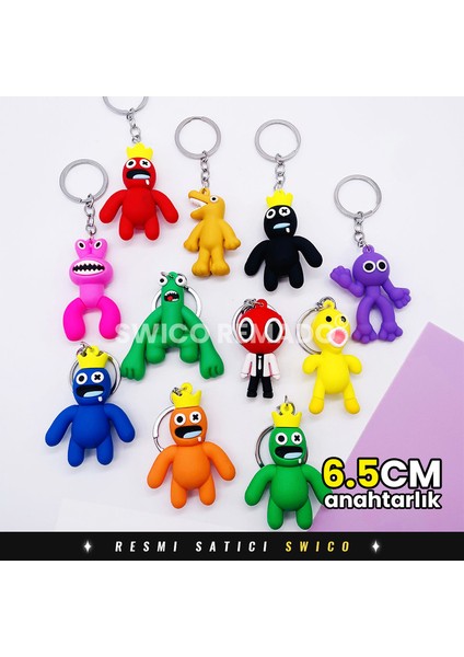 Sevimli Çizgi Rainbow Friends Anahtarlıklar 2 Adet (Yurt Dışından)