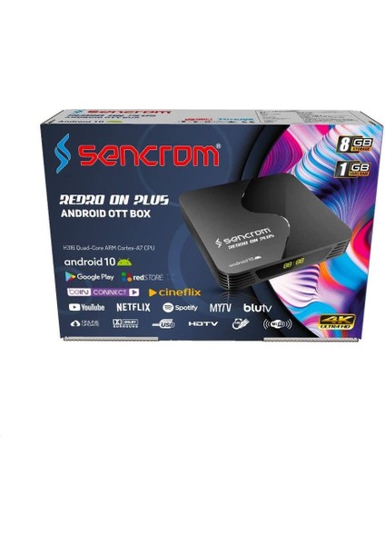 Sencrom Redro On Plus 4K Android 10 1gb 8gb Tv Box