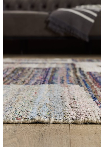 Antik Halı - Recycle Etnik Desenli El Dokuması Salon Halısı E0009 modelleri