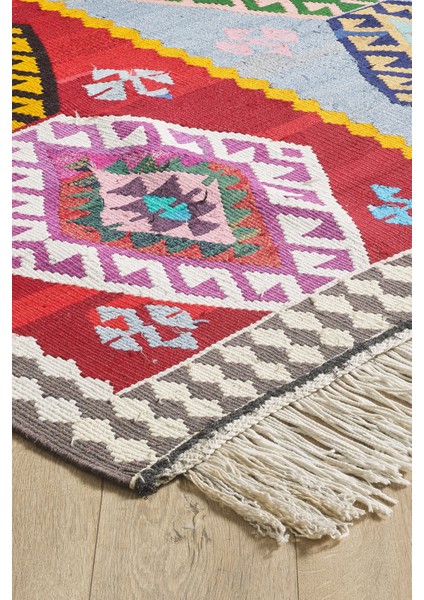 Antik Kilim - Anadolu Etnik Desenli El Dokuması Kilim E0524