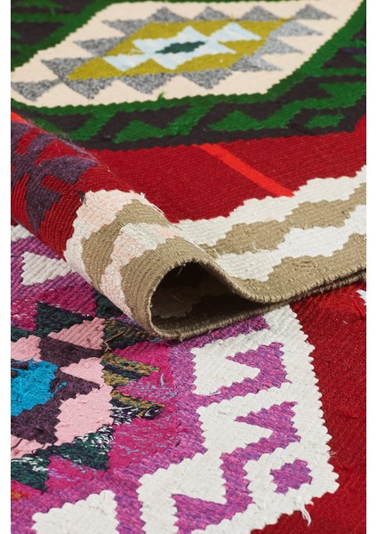 Antik Kilim - Anadolu Etnik Desenli El Dokuması Kilim E0524