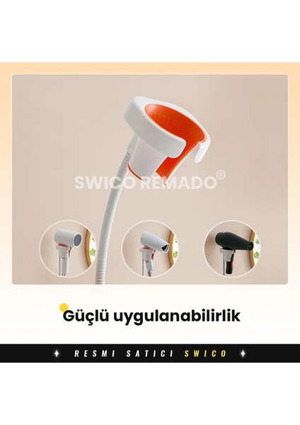 Eller Serbest Saç Kurutma Makinesi Tutacağı Matkapsız Banyo Askısı (Yurt Dışından) modelleri