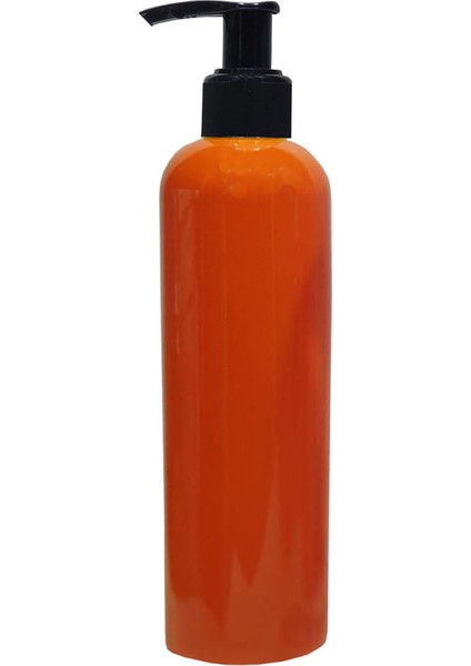 Boş Fısfıs Sıvı Sabun Pompalı Şişe 400 ml 1 Adet Kimyasala Dayanıklı Turuncu