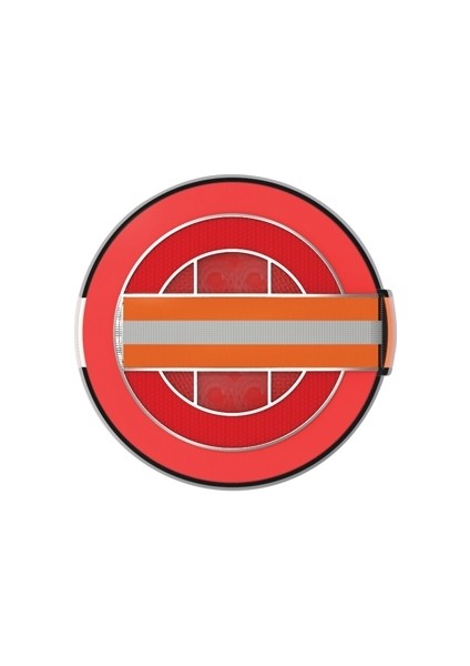 Yuvarlak Neon LED 7 Fonksiyonlu Dinamik Sinyalli Hamburger Stop Lambası 12V