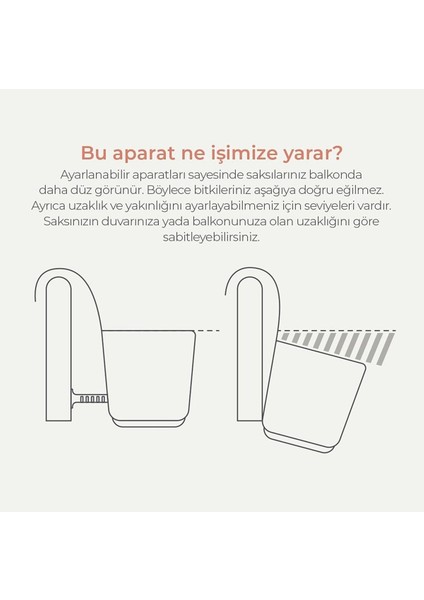 3 Adet Pera Kendinden Askılı Saksı Renkli Set 1 Karasu Plastik Ayar Aparatlı Balkon Saksısı Seti