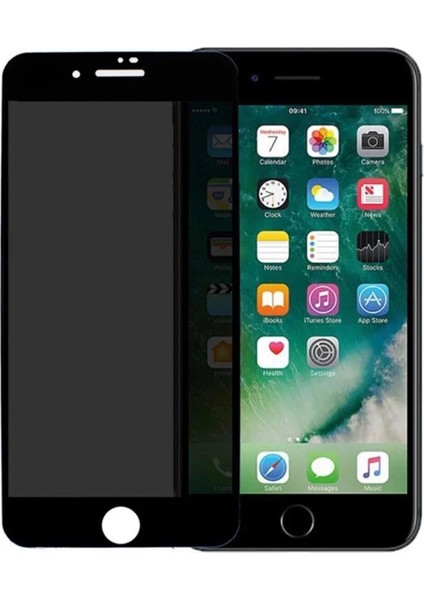 Design iPhone 6 Plus 7d Temperli Kavisli Kırılmaz Ekran Koruyucu Siyah NEW0003