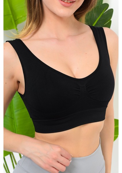 Kadın Toparlayıcı Crop Korse Kalın Askılı Seamless Dikişsiz Örme Büstiyer fiyatları