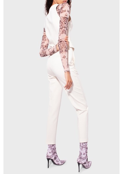 Yüksek Bel Regular Fit Kumaş Pantolon Bayan Pantolon 100309 A0KD N96