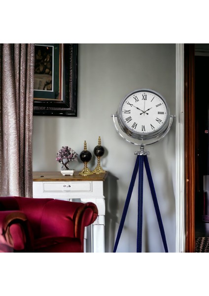 Krom Metal Ofis Salon Otel Ayaklı Seyyar Saat B36 fiyatları