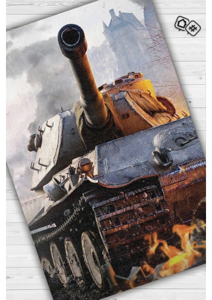 World Of Tanks Dokuma Tabanlı Yıkanabilir Gamer Halısı