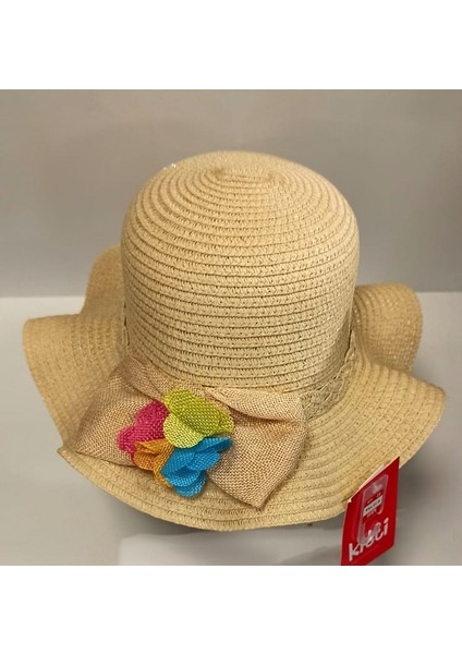 Arıcı Store Yeni Sezon Bej Rengi 6-12 Yaş Çocuk Hasır Şapka