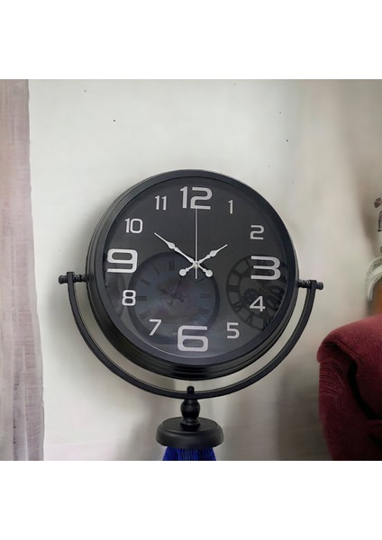 Siyah Metal Ofis Salon Otel Ayaklı Seyyar Saat B39 modelleri
