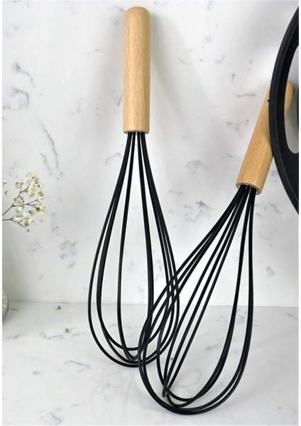 Bambu Saplı Silikon Çırpıcı 1 Adet