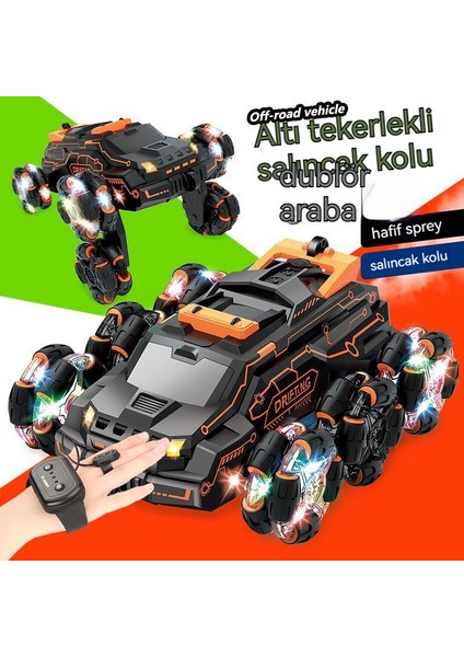 Altı Tekerlekli Salıncak Kolu Dublör Araba Hareketi Indüksiyon Deformasyon Uzaktan Kumanda Sürüklenme Spreyi Tırmanma Arazi Aracı (Yurt Dışından) fiyatları