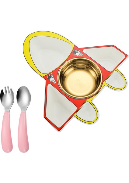 Yemek Tabağı 304 Paslanmaz Çelik Bebek Yemek Takımı (Yurt Dışından)